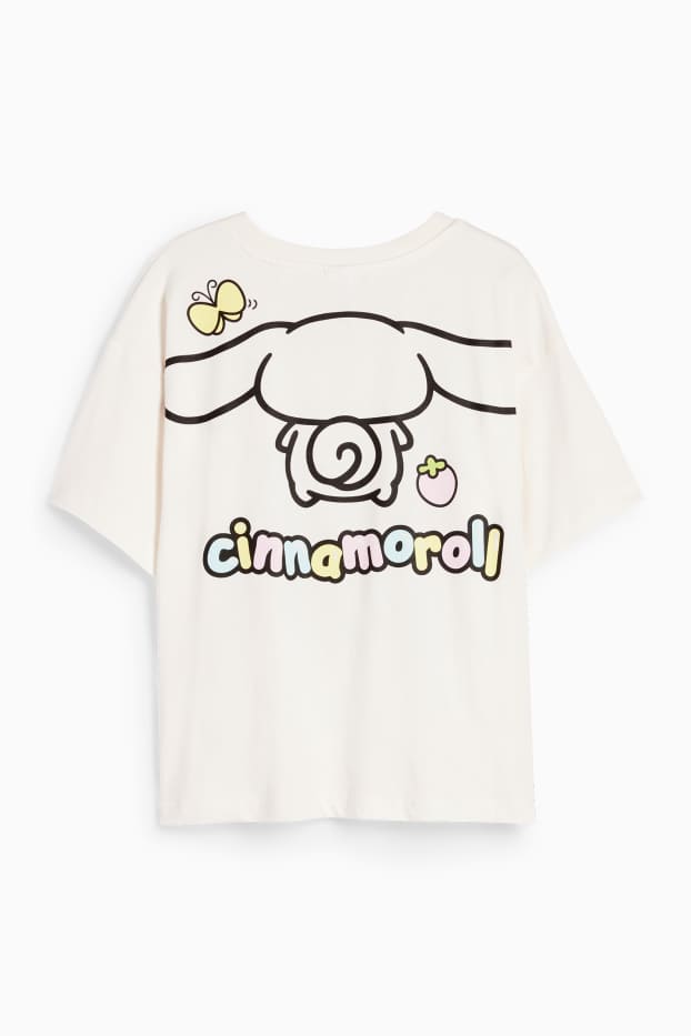Kinder Mädchen - Cinnamoroll - Kurzarmshirt - cremeweiß