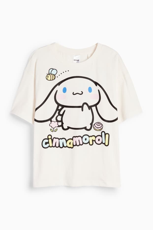 Kinder Mädchen - Cinnamoroll - Kurzarmshirt - cremeweiß