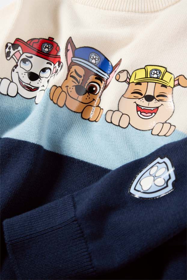 Enfants garçons - La Pat’ Patrouille - Chase, Marcus, Ruben - pull - bleu foncé