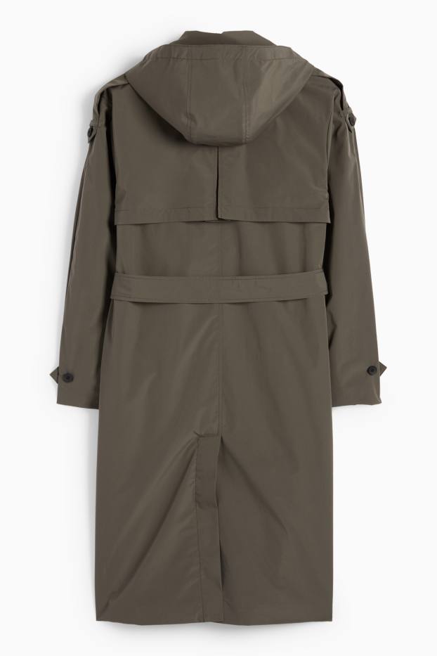Dames - Sport-trenchcoat - donkergrijs