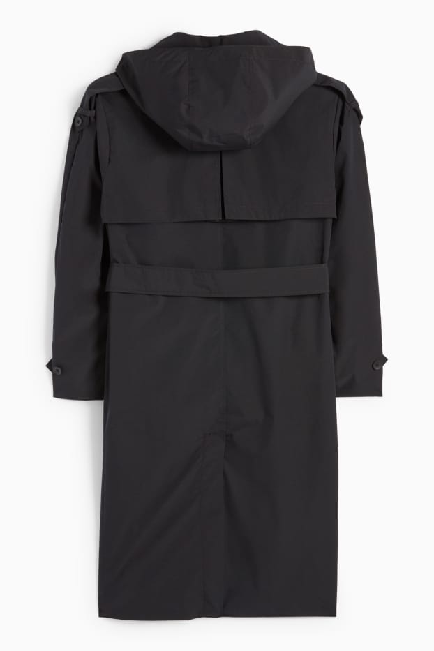 Women - Technical trench coat - black