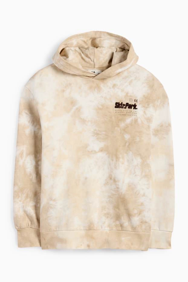 Children Boys - Skateboarder - hoodie - patterned - light beige