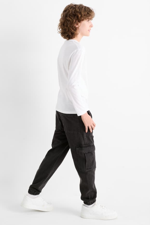 Niños - Cargo jeans - negro