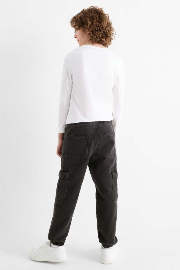 Niños - Cargo jeans - negro