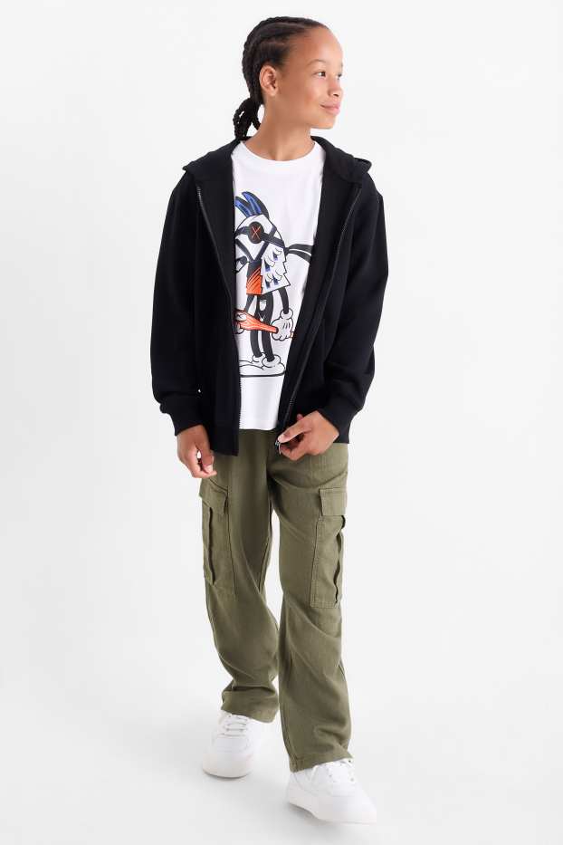 Niños: niños - Pantalón cargo - mezcla de lino - caqui