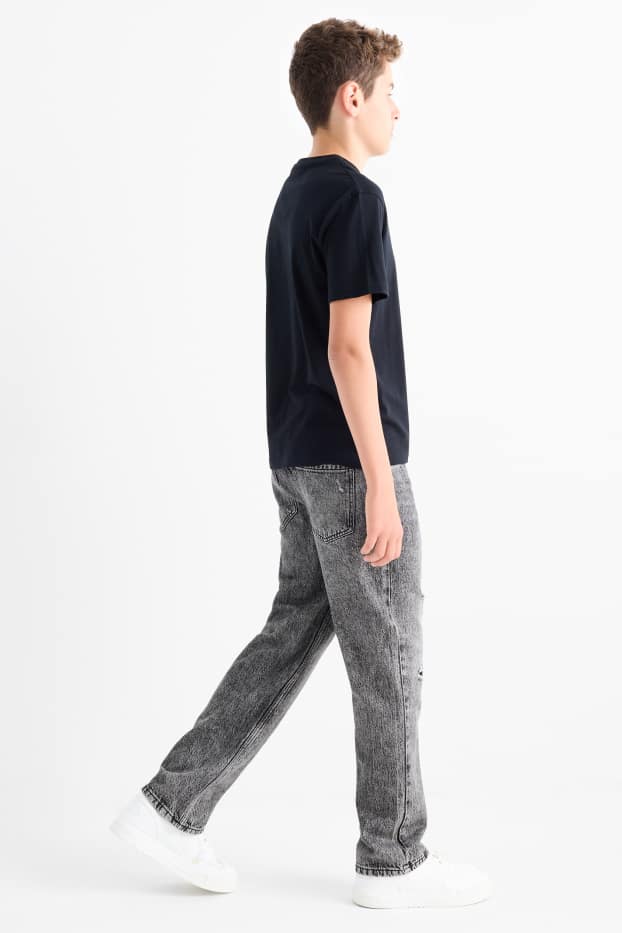 Kinder Buben - Relaxed Jeans - jeansgrau