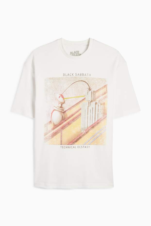 Hommes - T-shirt - relaxed fit - Black Sabbath - blanc