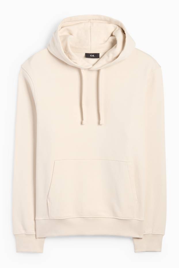 Uomo - Felpa con cappuccio - beige chiaro