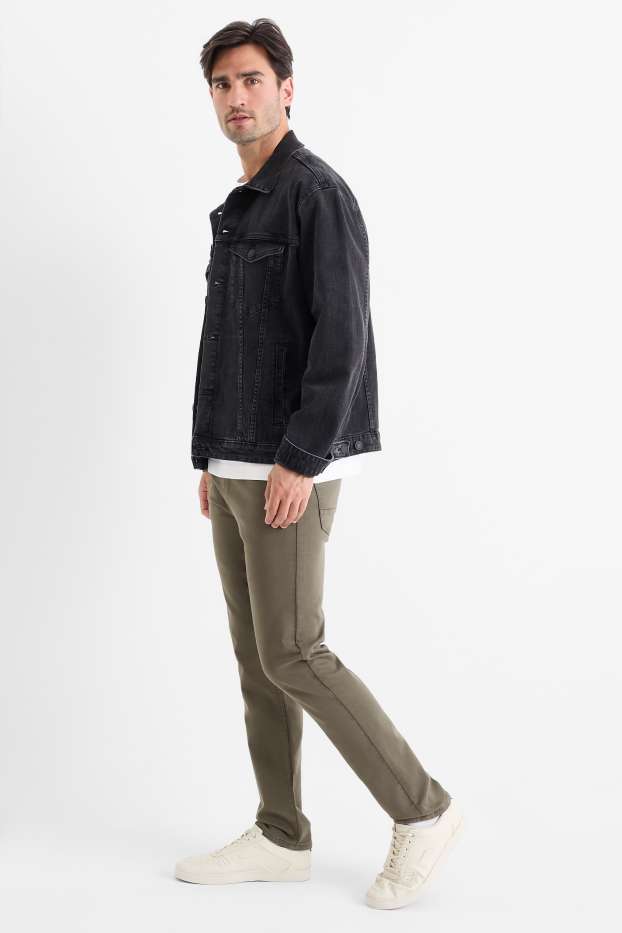 Mężczyźni - Slim jeans - Flex jog denim - LYCRA® - ciemnozielony