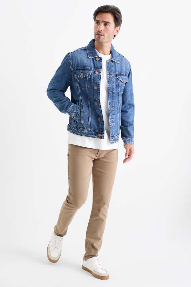 Men - Slim jeans - Flex jog denim - LYCRA® - beige