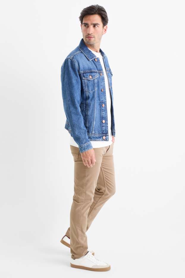 Men - Slim jeans - Flex jog denim - LYCRA® - beige