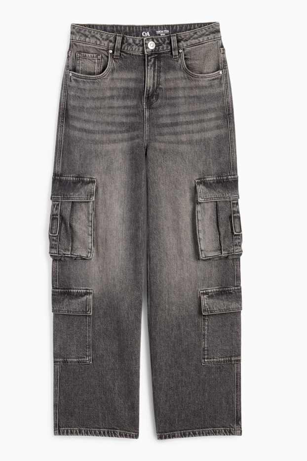 Enfants filles - Cargo jean - jean gris