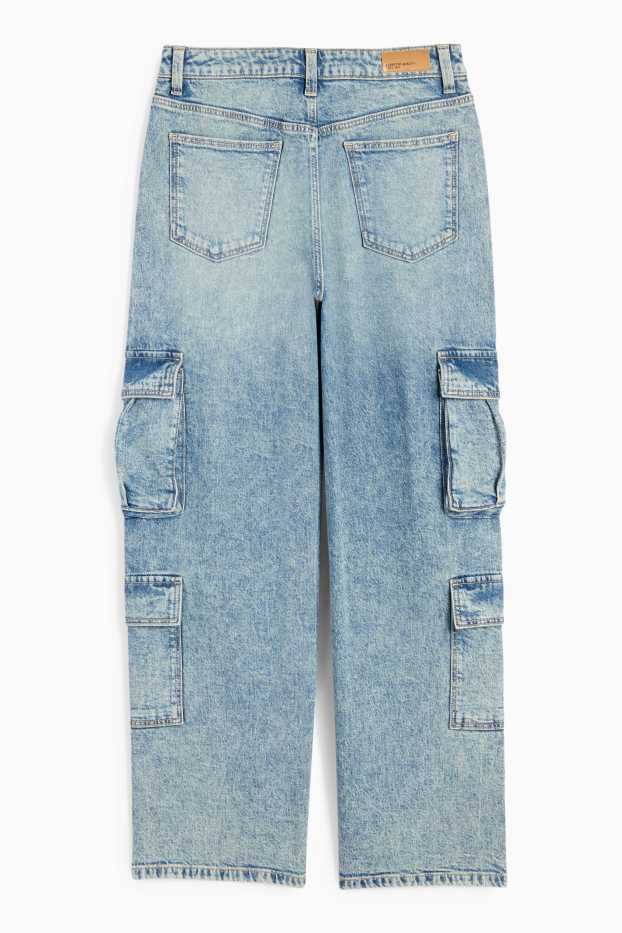 Children Girls - Cargo jeans - denim-light blue