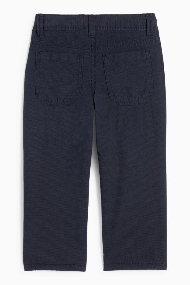 Enfants garçons - Pantalon de toile - texturé - bleu foncé
