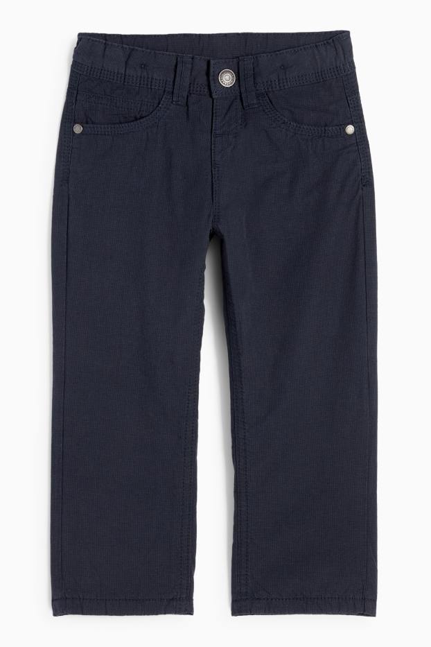 Enfants garçons - Pantalon de toile - texturé - bleu foncé