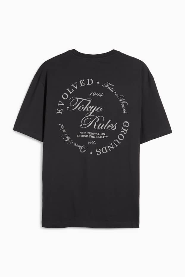 Hommes - T-shirt - relaxed fit - noir