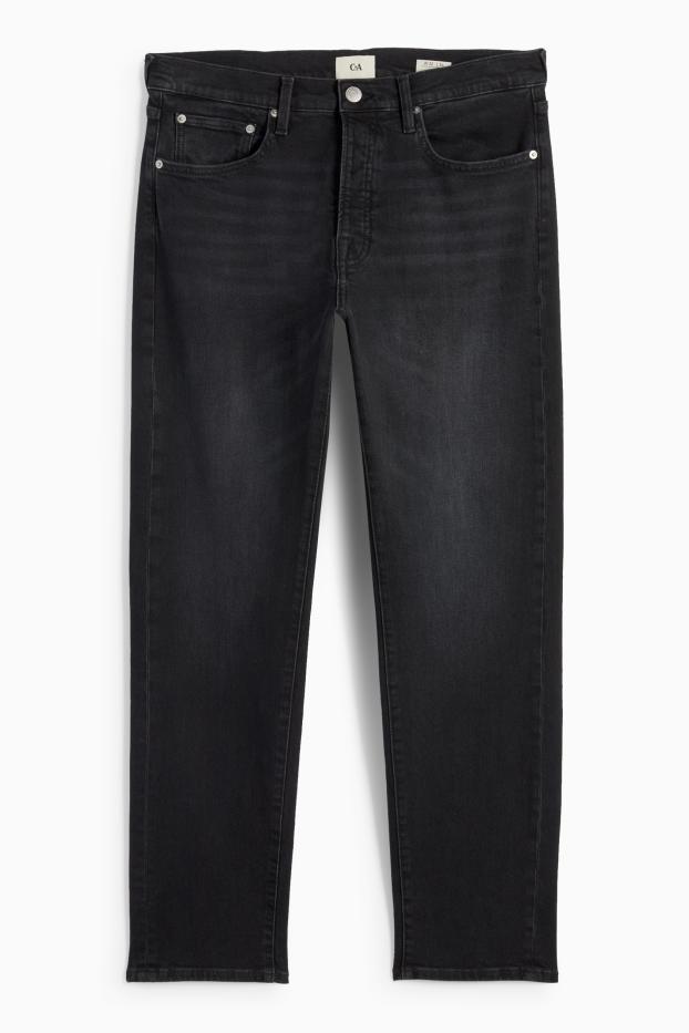 Herren - Regular Jeans mit Knopfleiste - dunkeljeansgrau