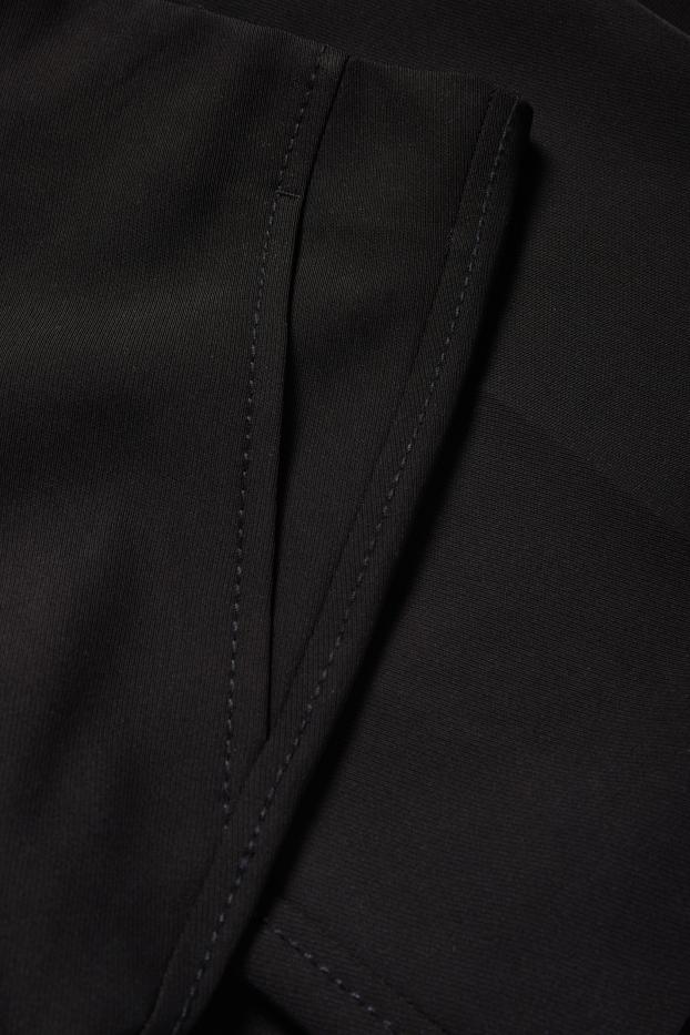 Women - Business trousers - mid-rise waist - regular fit - black