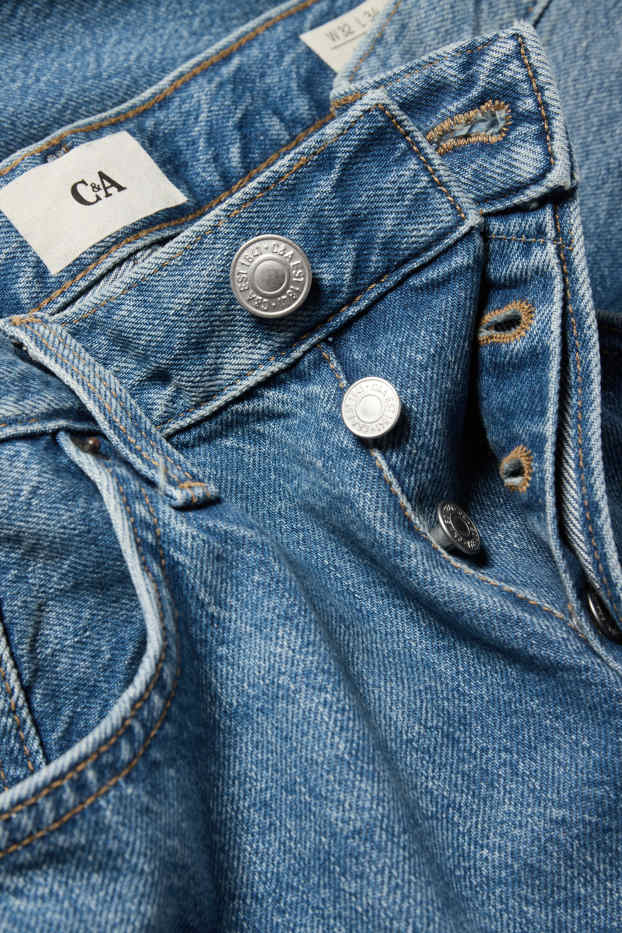Herren - Regular Jeans mit Knopfleiste - jeansblau