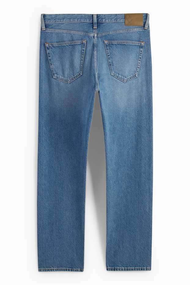 Herren - Regular Jeans mit Knopfleiste - jeansblau