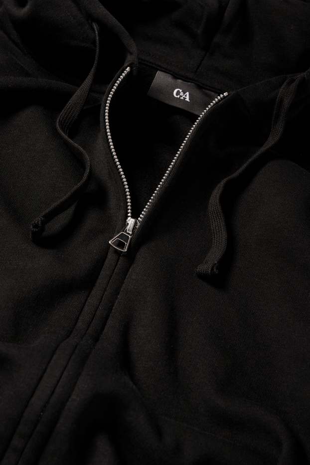 Men - Zip-through hoodie - black