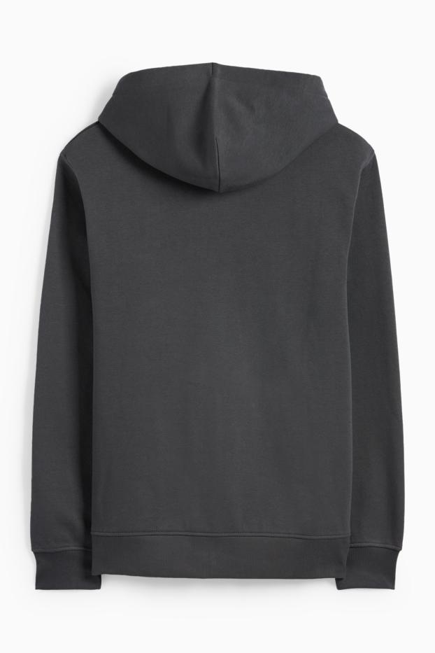 Herren - Sweatjacke mit Kapuze - dunkelgrau