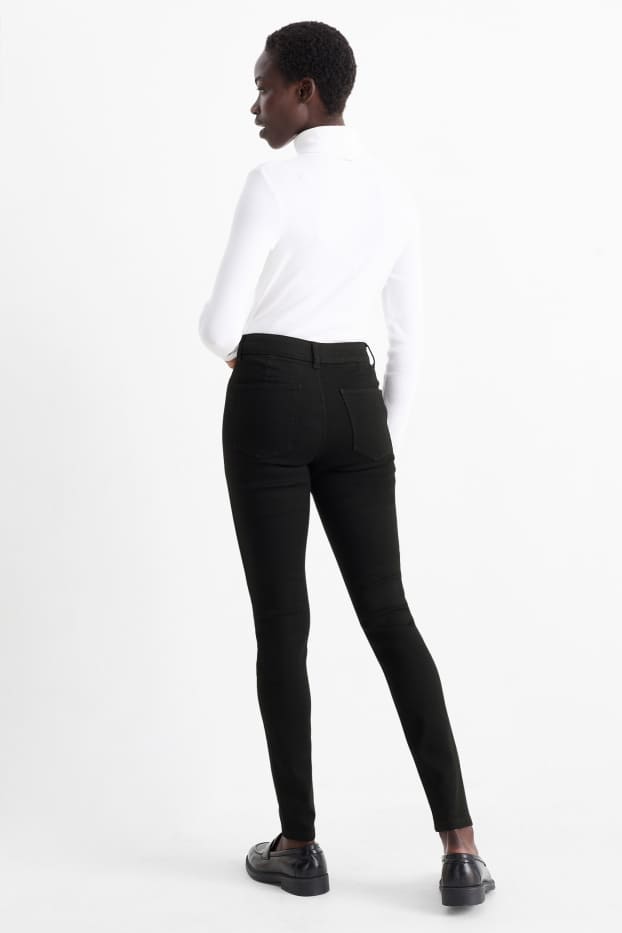 Femmes - Lot de 2 - jegging jean - high waist - bleu  / noir