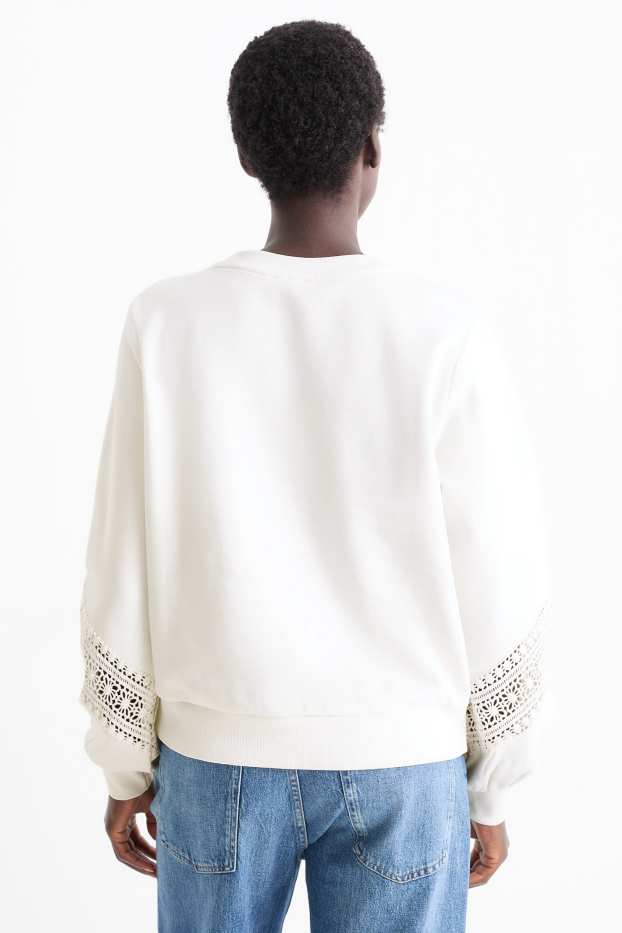 Damen - Sweatshirt - weiß