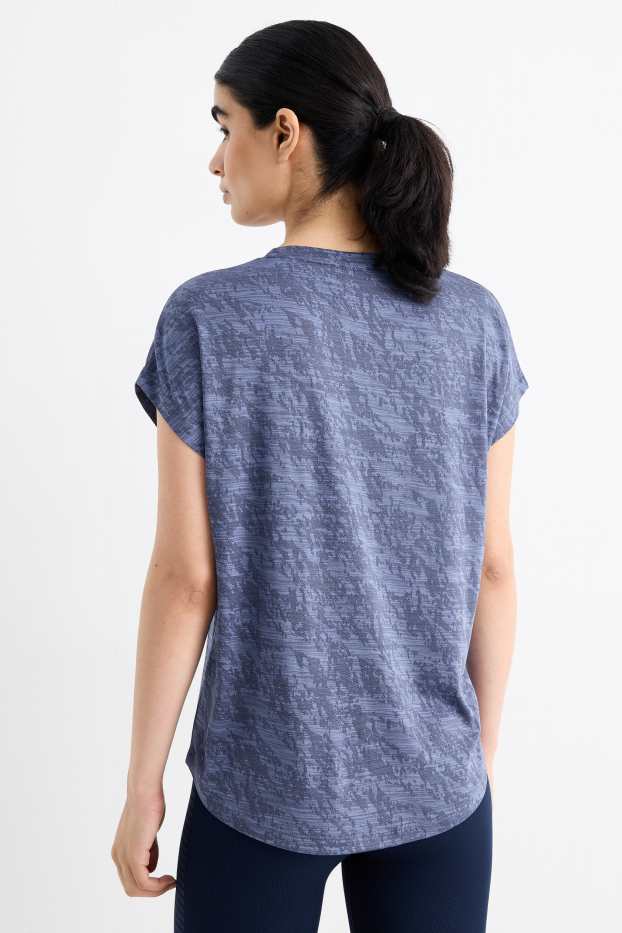 Dames - Sportshirt - met structuur - donkerblauw