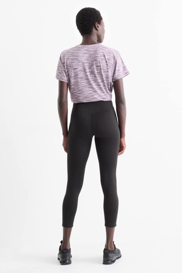 Damen - Sport-Leggings - 4 Way Stretch - schwarz