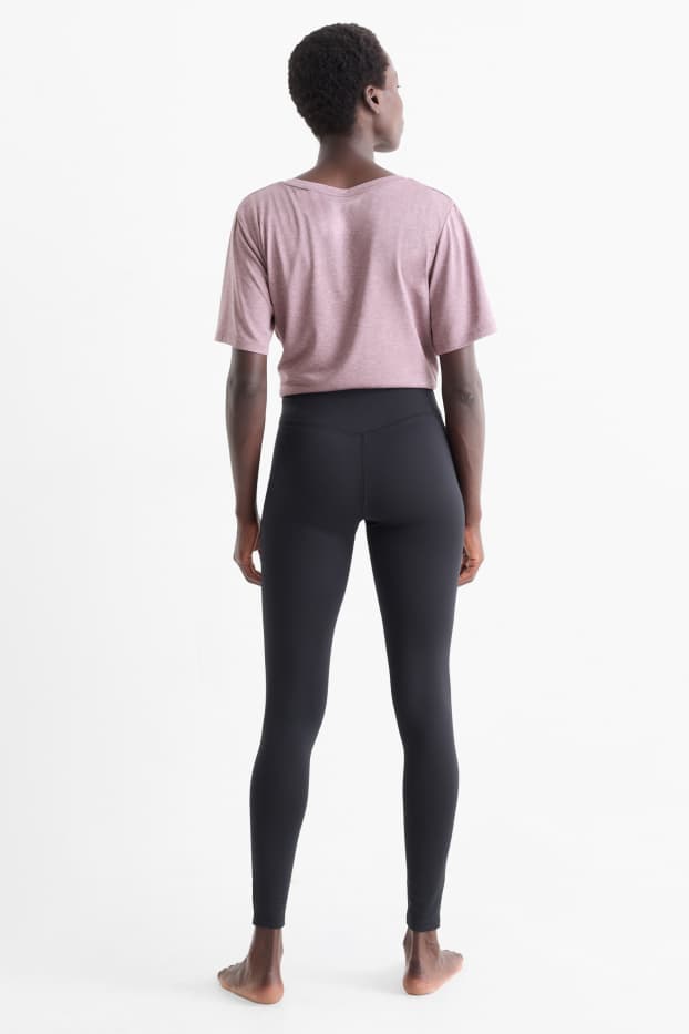 Damen - Sport-Leggings - 4 Way Stretch - schwarz