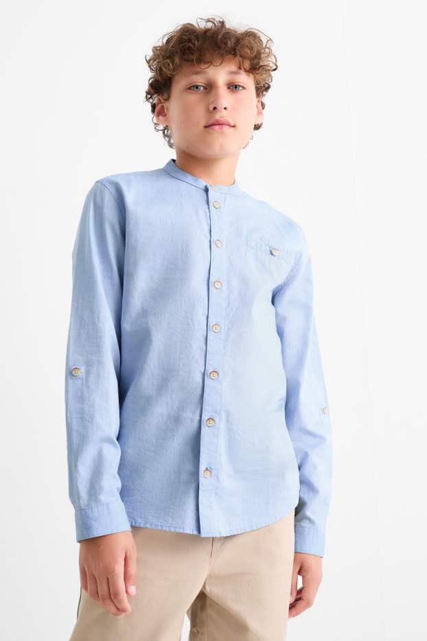Kinder Jungen - Hemd - hellblau