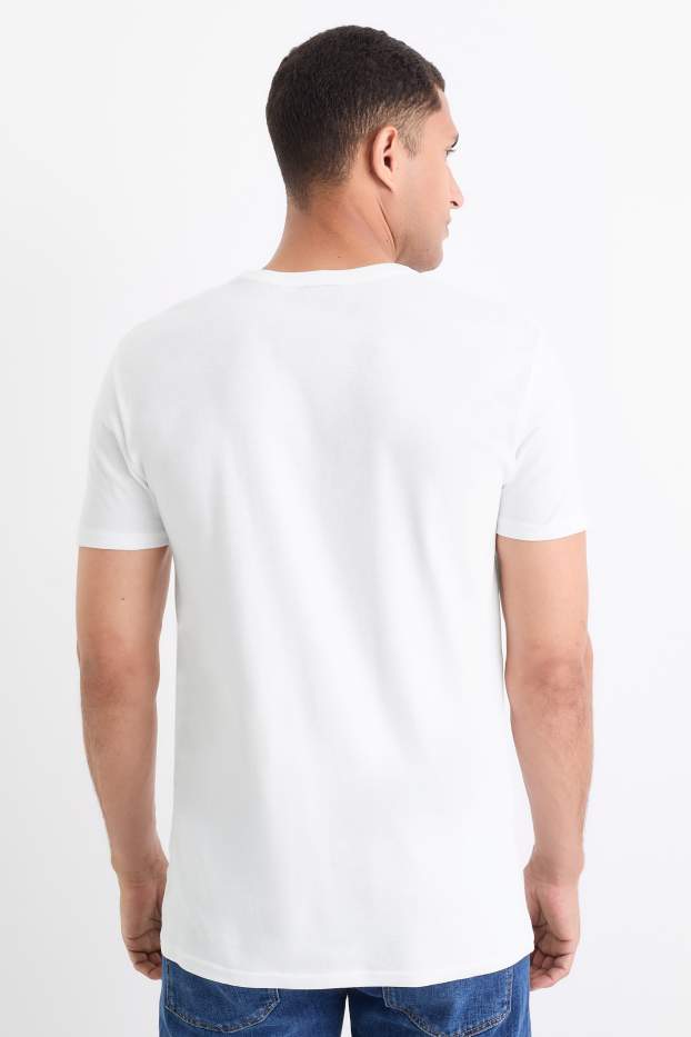 Heren - T-shirt - slim fit - wit