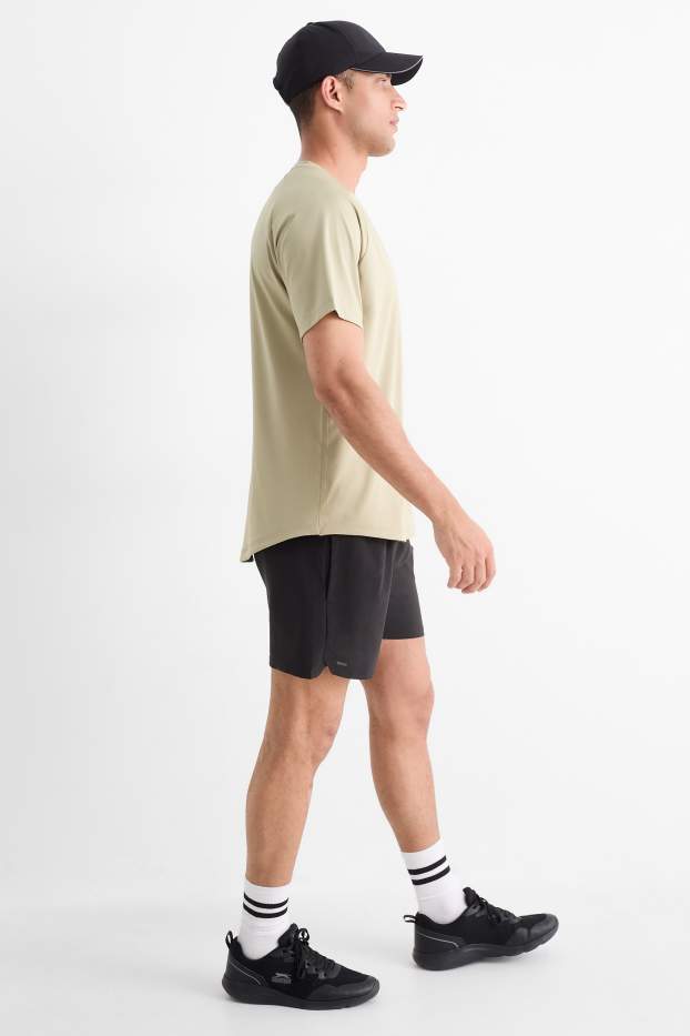 Uomo - T-shirt sportiva - regular fit - 4 Way Stretch - verde chiaro