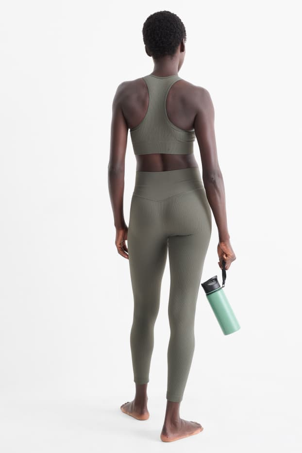 Dames - Sportlegging - naadloos - groen