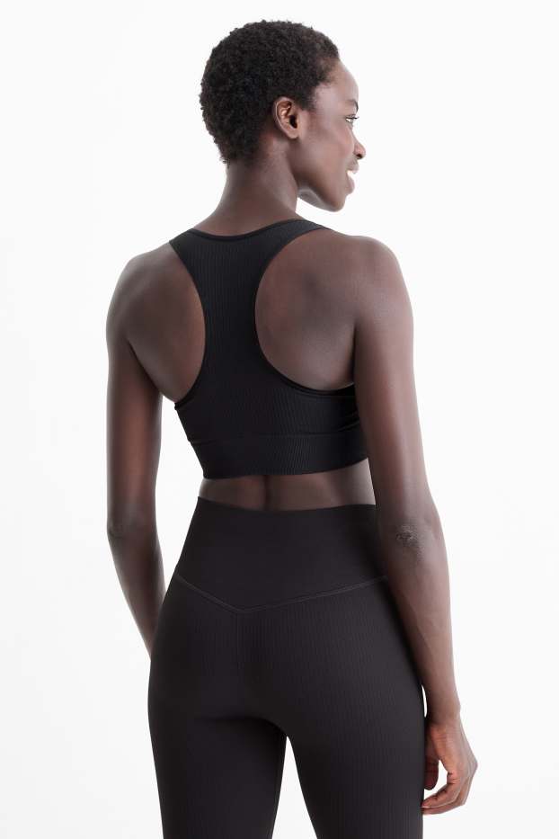 Femmes - Soutien-gorge de sport - ampliforme - sans coutures - noir