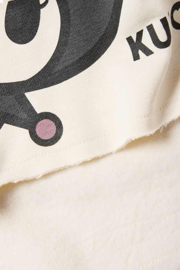 Kinderen: meisjes - Kuromi - set - hoodie en topje - 2-delig - licht beige