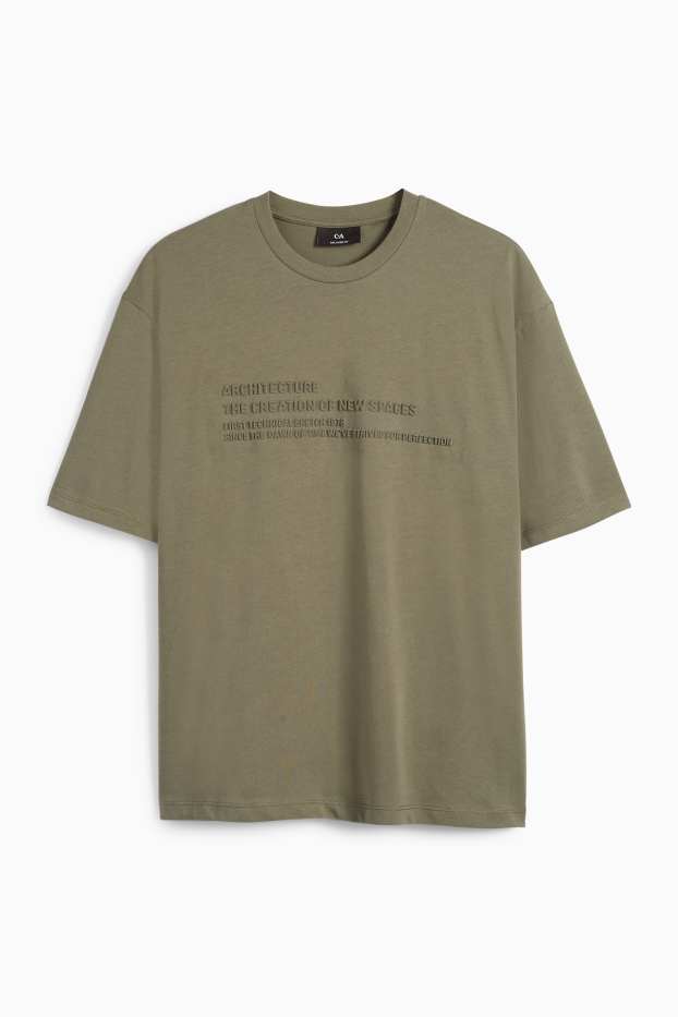 Men - T-shirt - relaxed fit - dark green