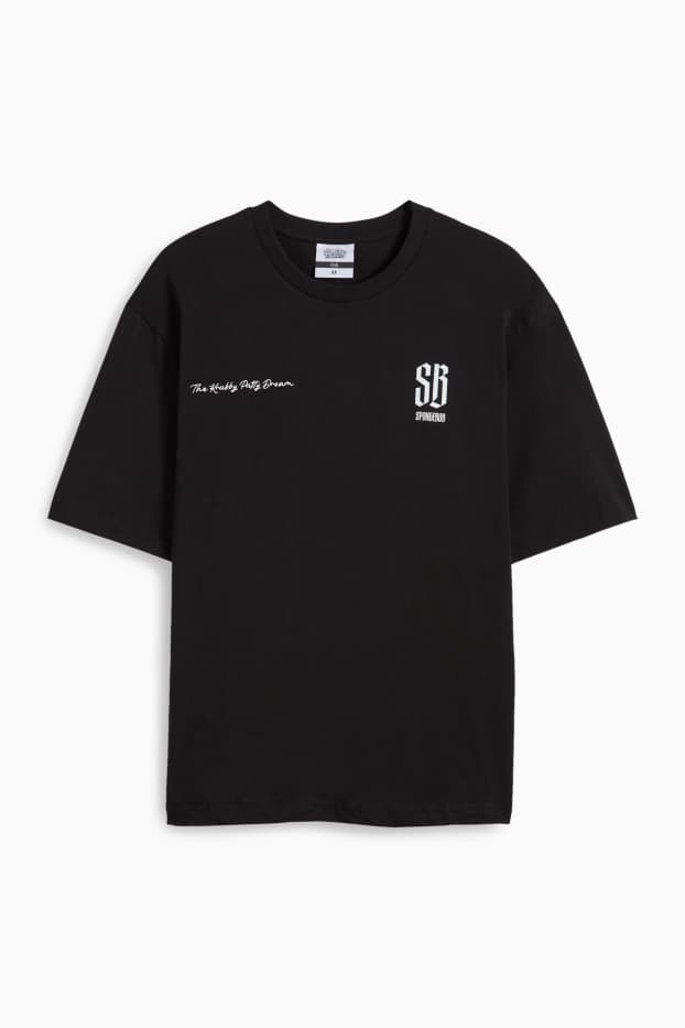 Uomo - T-shirt - oversize - SpongeBob - nero