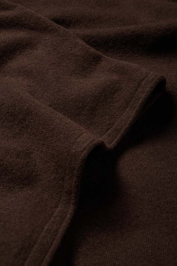 Women - Turtleneck jumper - dark brown