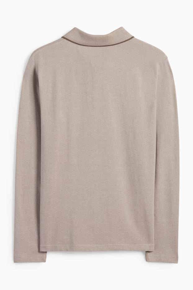Uomo - Polo - regular fit - tortora
