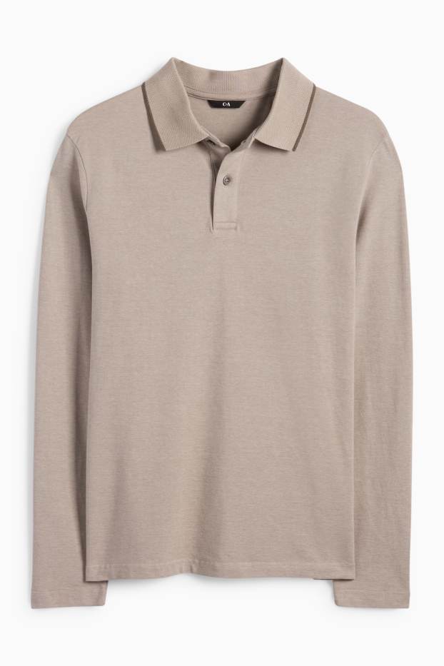 Uomo - Polo - regular fit - tortora