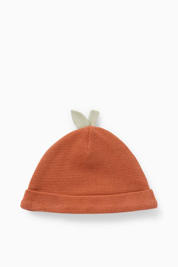 Bebés niños - Halloween - calabaza - conjunto para recién nacido - 3 prendas - blanco / naranja