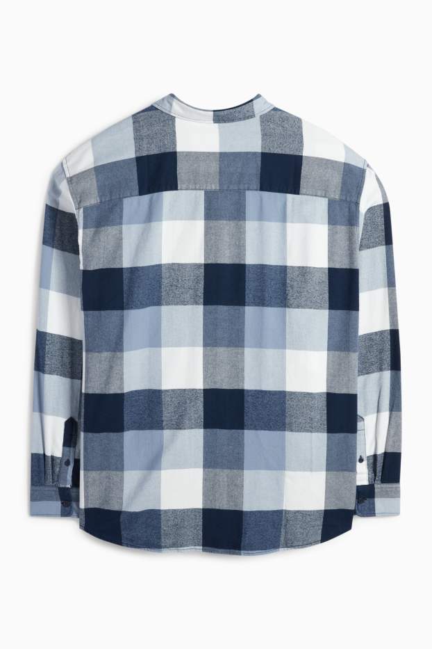 Men - Shirt - regular fit - kent collar - check - blue
