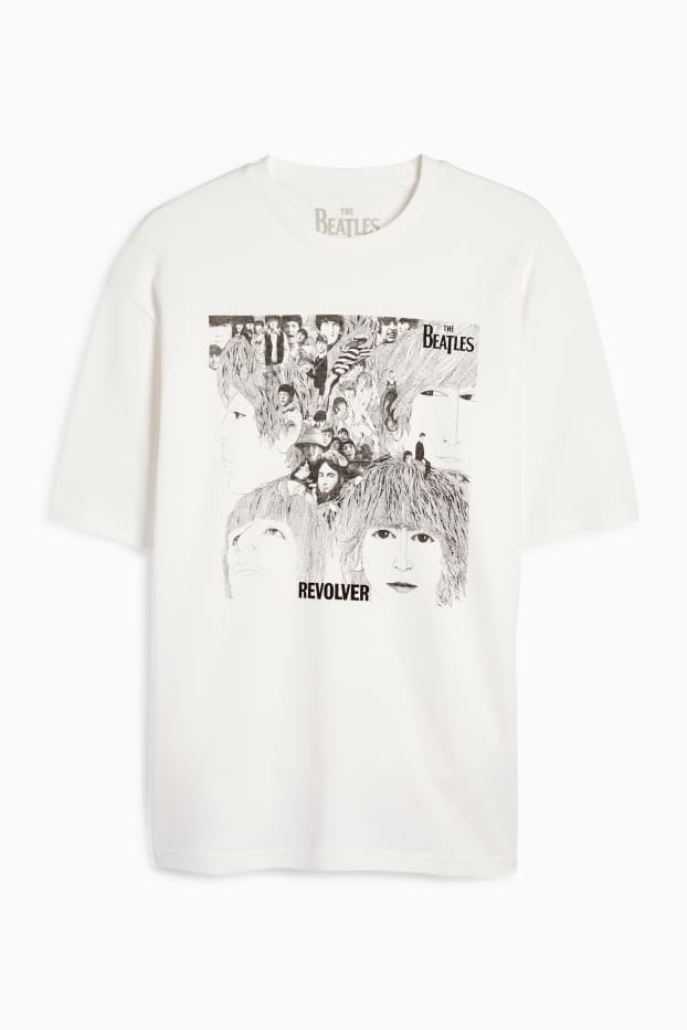 Uomo - T-shirt - relaxed fit - The Beatles - bianco