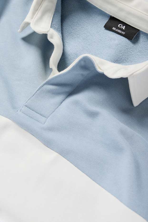 Herren - Sweatshirt - weiß / hellblau