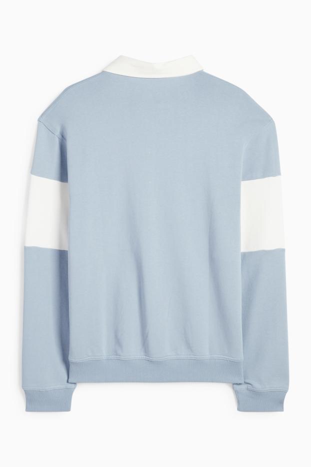 Herren - Sweatshirt - weiß / hellblau