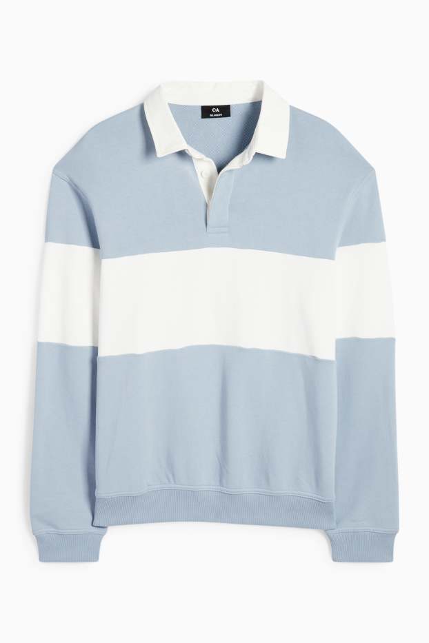 Herren - Sweatshirt - weiß / hellblau