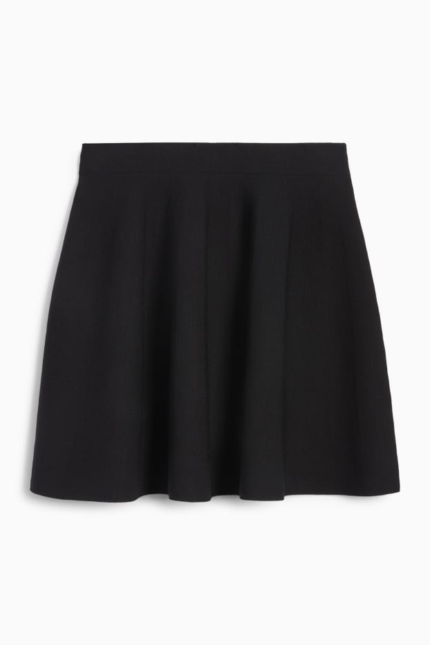 Mujer - Falda de punto - negro