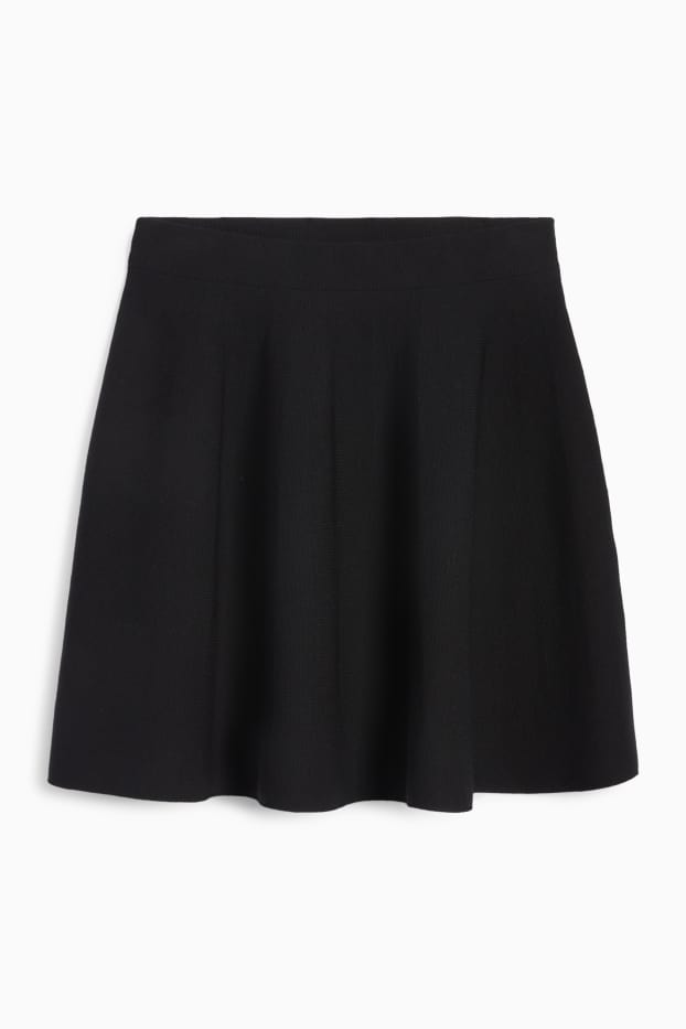 Mujer - Falda de punto - negro